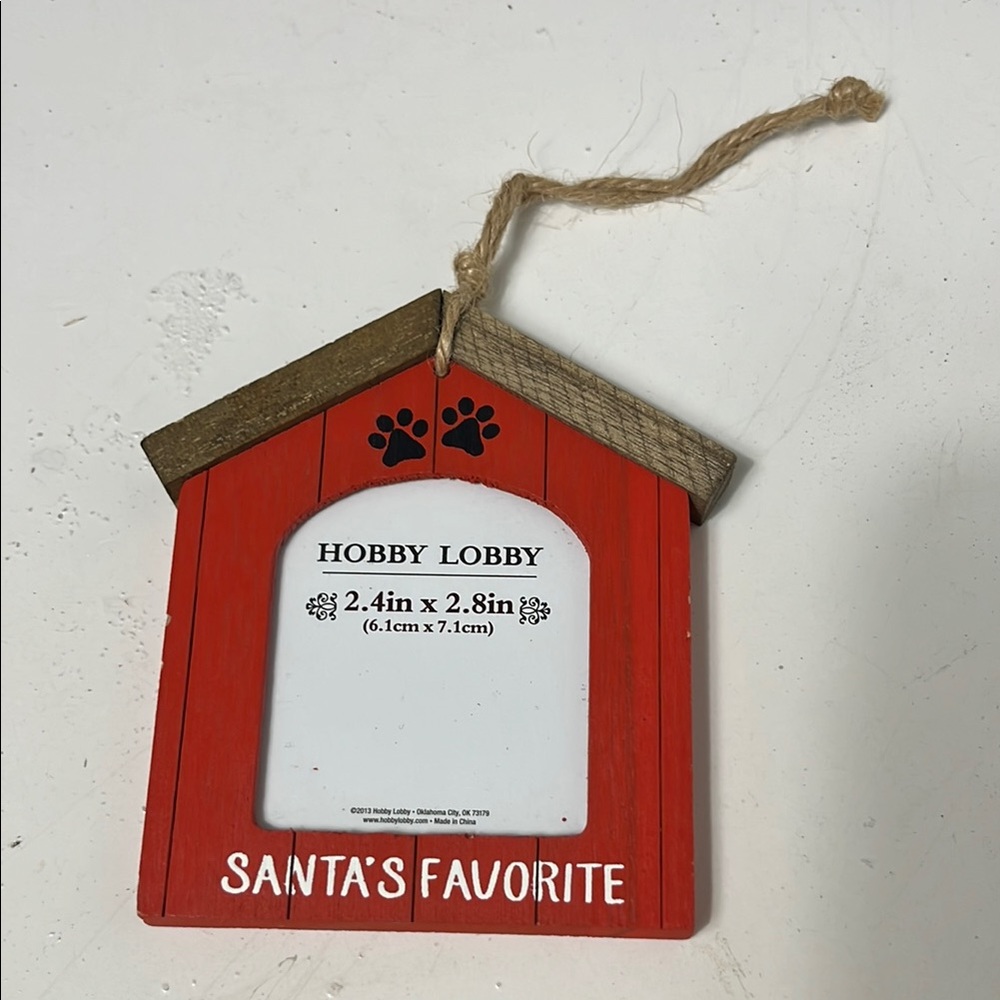 Hobby Lobby 2.4 Inch x 2.8 Inch Santa’s Favorite Prt Photo Tree Ornament